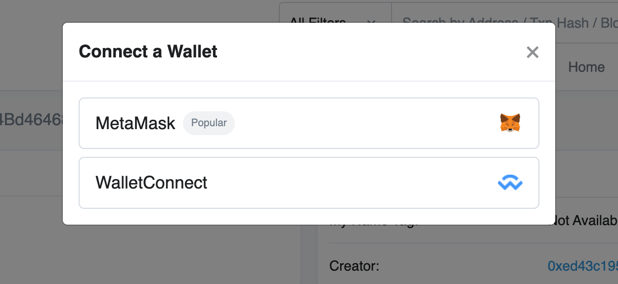 Connect a wallet